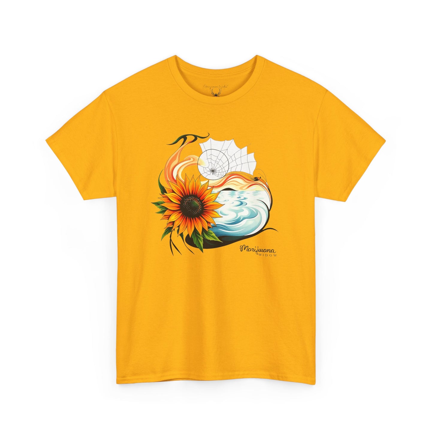Sunflower Wave T-Shirt — Dreamcatcher Ocean Floral - Unisex T-shirt