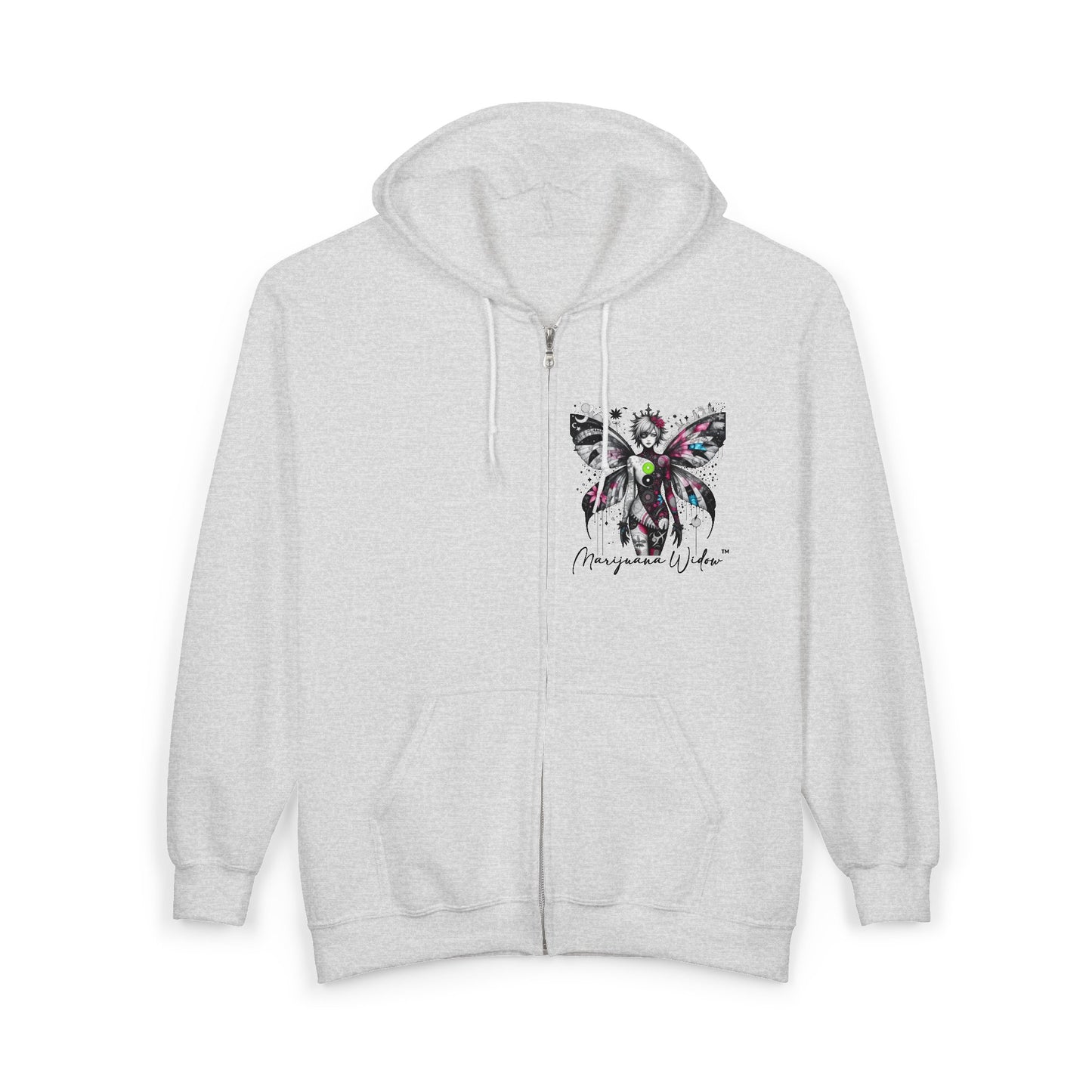 Fairy Butterfly Zip Hoodie - A Little Hope Goes a Long Way - Full-Zip Unisex Sweatshirt