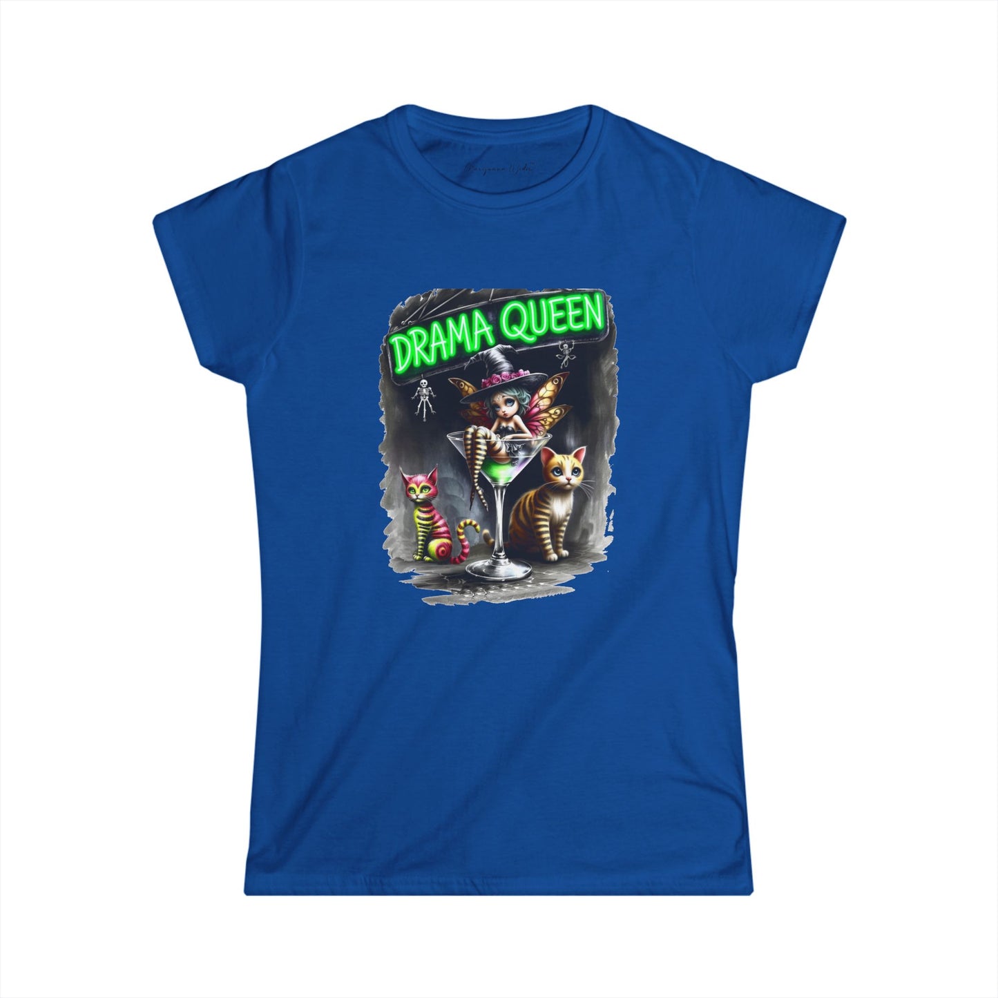 Halloween Fairy - Drama Queen in a Glass - Women's Softstyle Tee - Marijuana Widow
