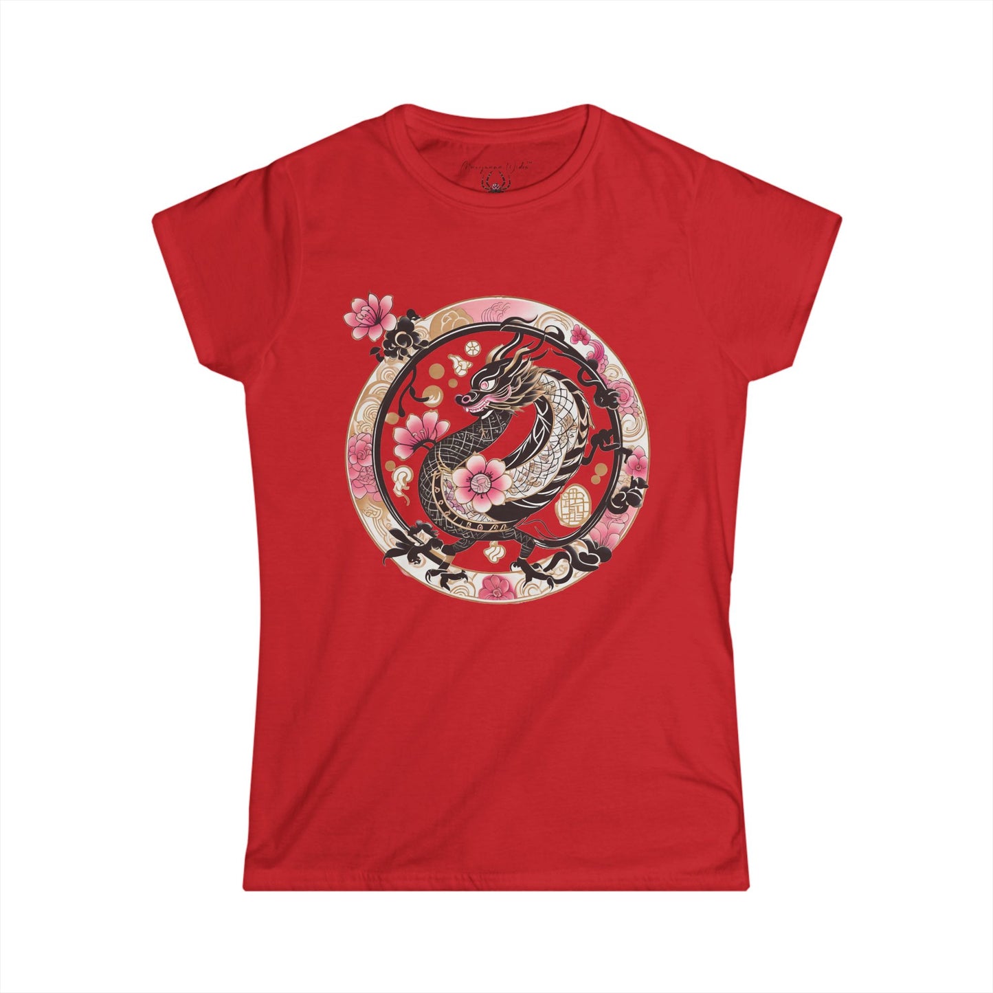 Sakura Dragon Floral Graphic Women's Tee