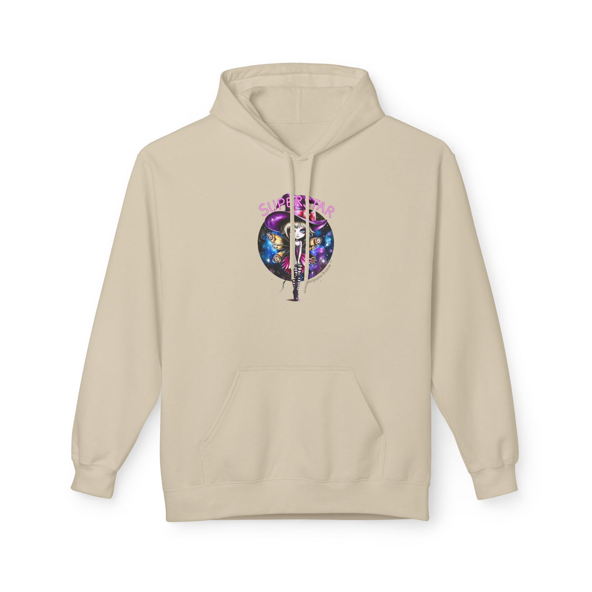 Backstage Pass Hoodie — Superstar Fairy - Neon Burlesque Theater Graphic Unisex Pullover - Marijuana Widow