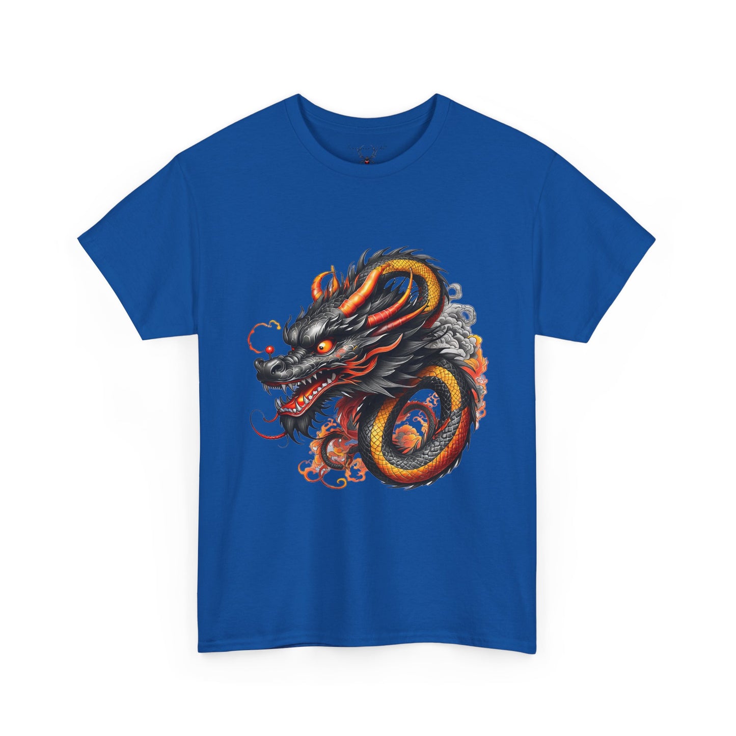 Dragon Head Graphic Tee - Fiery Asian Mythology Design - Unisex T-Shirt