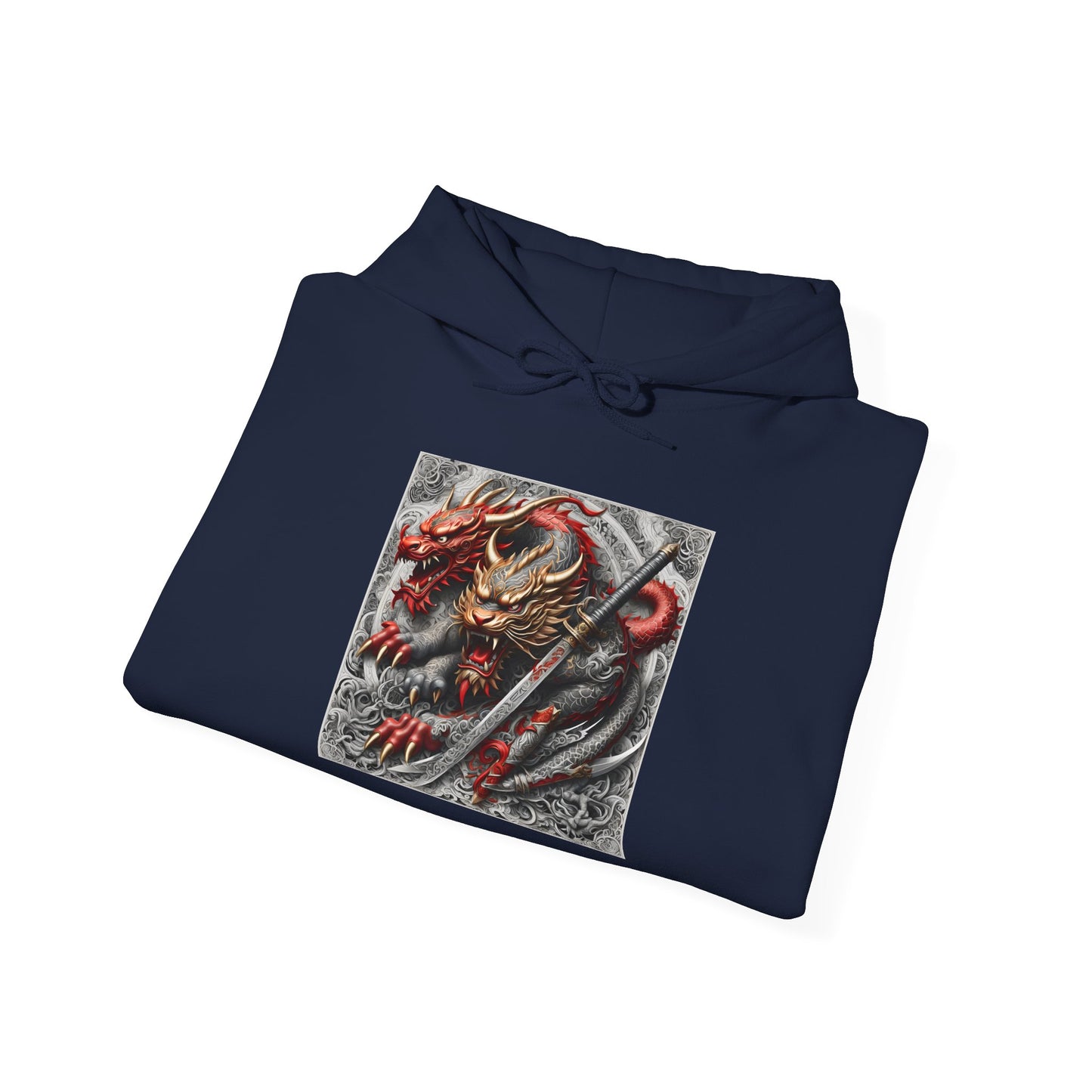 Dragon Warrior Hoodie - Japanese Demon Samurai Graphic Unisex Sweatshirt