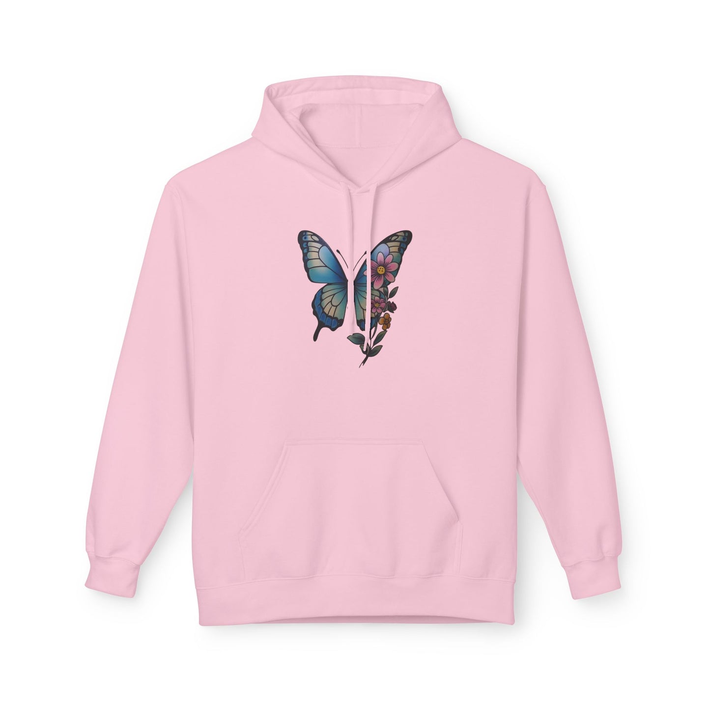 Butterfly Floral Hoodie — Women's Nature-Inspired Pullover