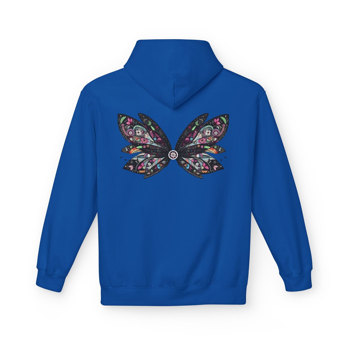 Praying for Peace - Fairy Butterfly Floral Wings Hoodie — Whimsical Butterfly Silhouette Pullover