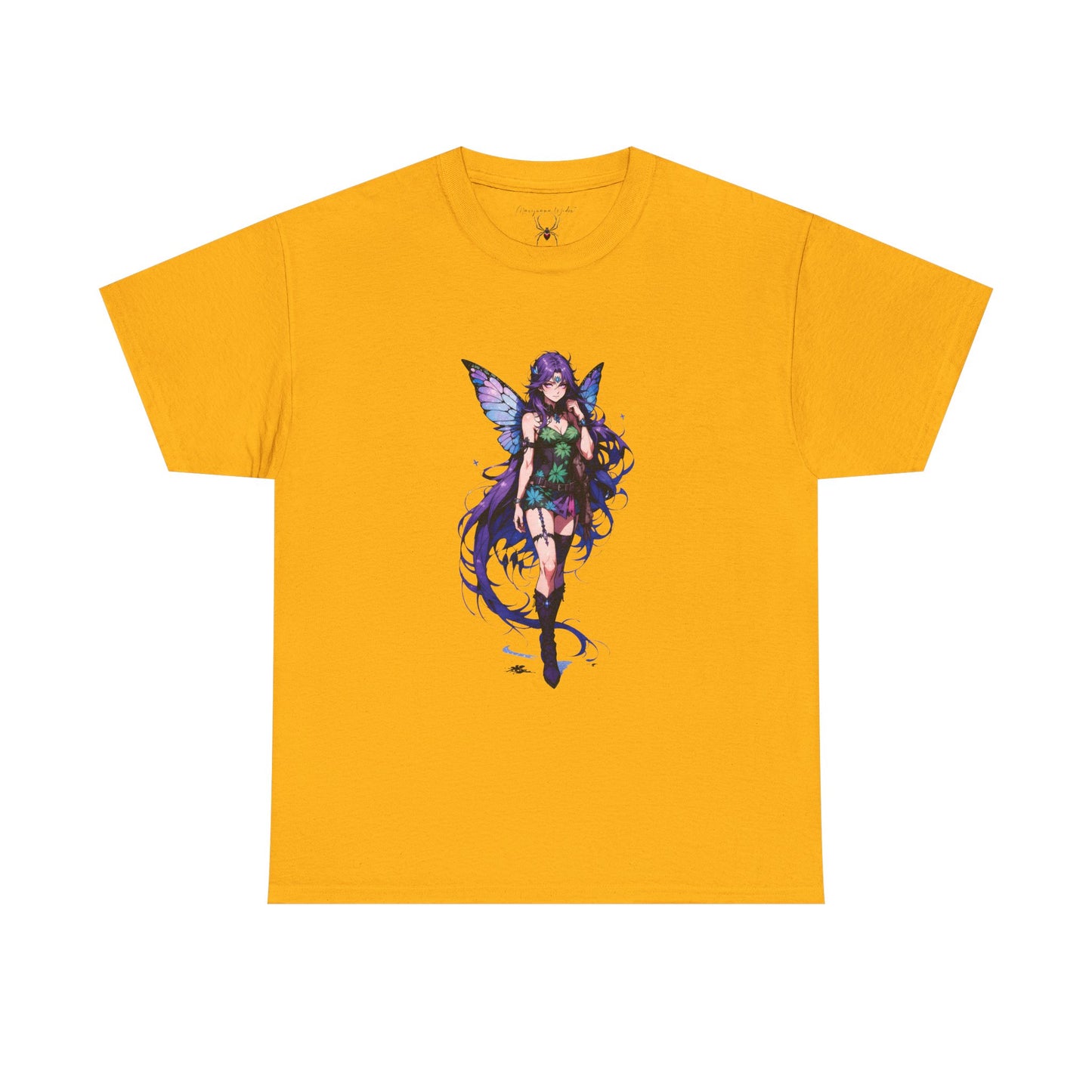 Fairy Anime T-Shirt — Purple Winged Fairy Illustration