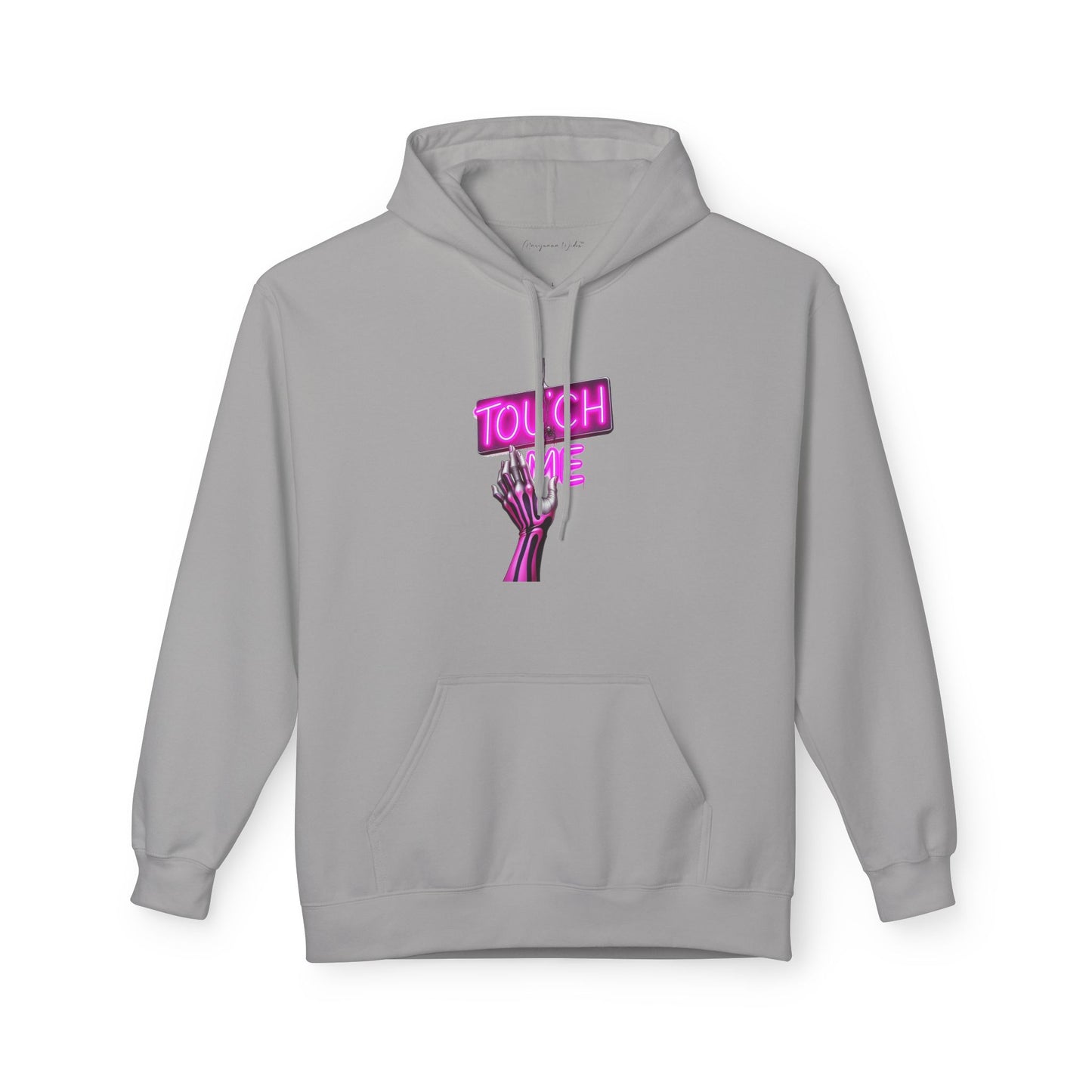 Touch Me Hoodie - Pink Neon Sign — Retro Pink Graphic Pullover