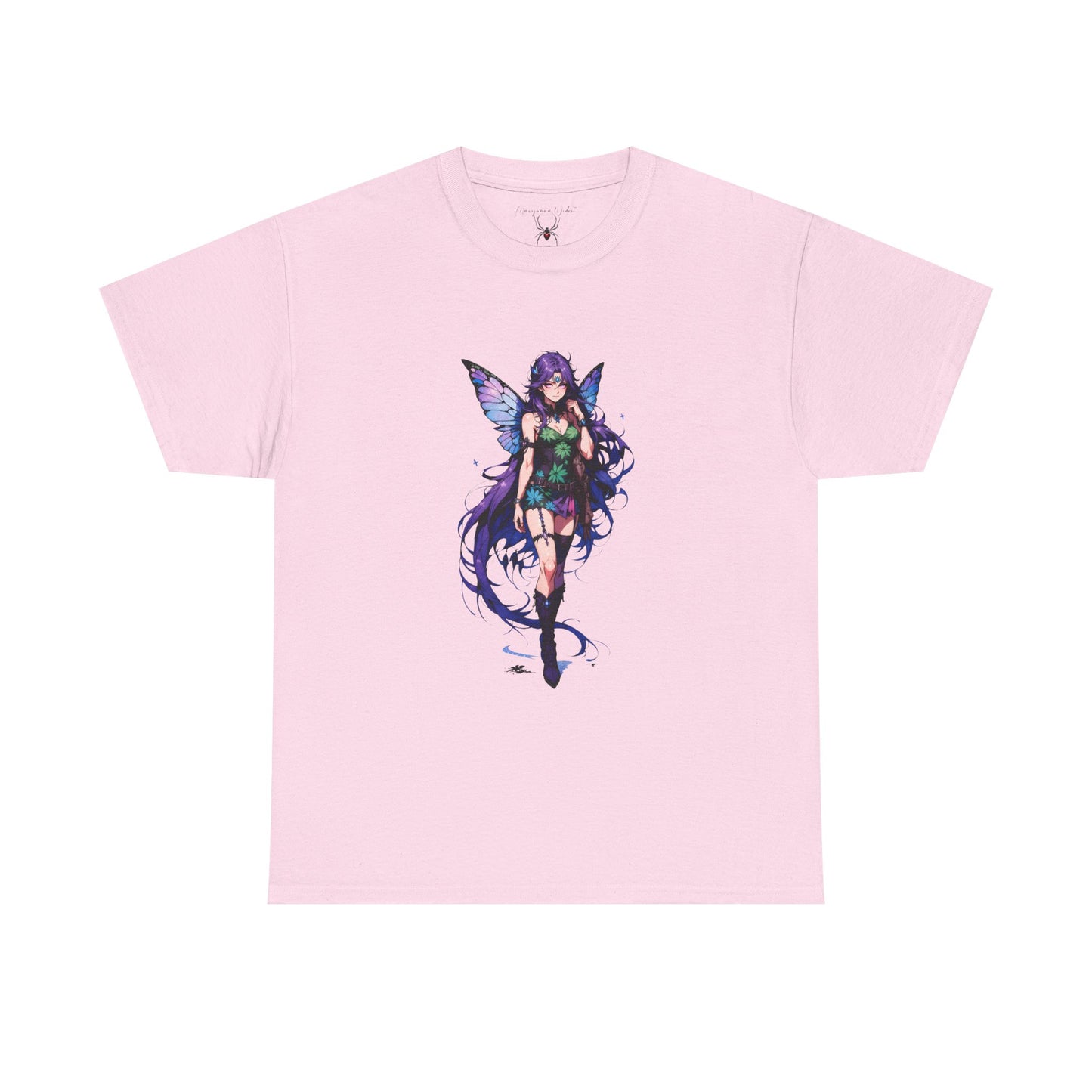 Fairy Anime T-Shirt — Purple Winged Fairy Illustration