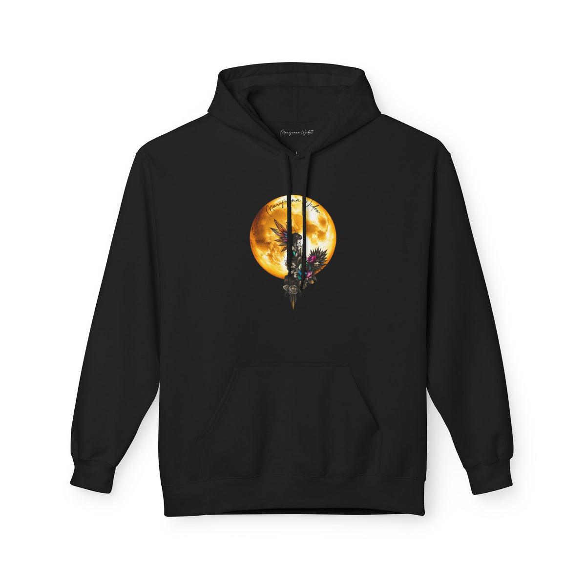 Fairy Moon Hoodie — Girl in the Moon - Fantasy Fairy with Crescent Moon Graphic