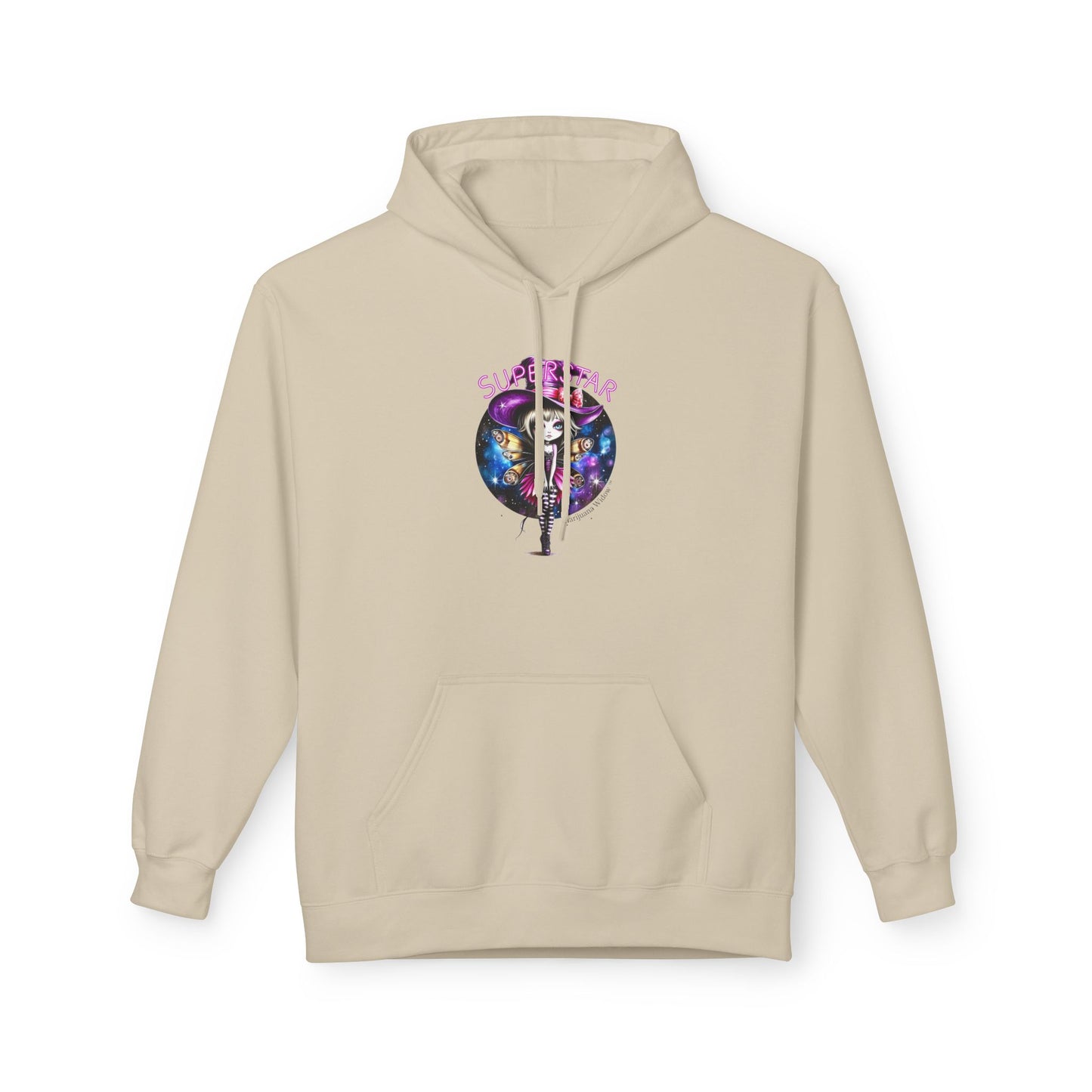 Backstage Pass Hoodie — Superstar Fairy - Neon Burlesque Theater Graphic Unisex Pullover - Marijuana Widow