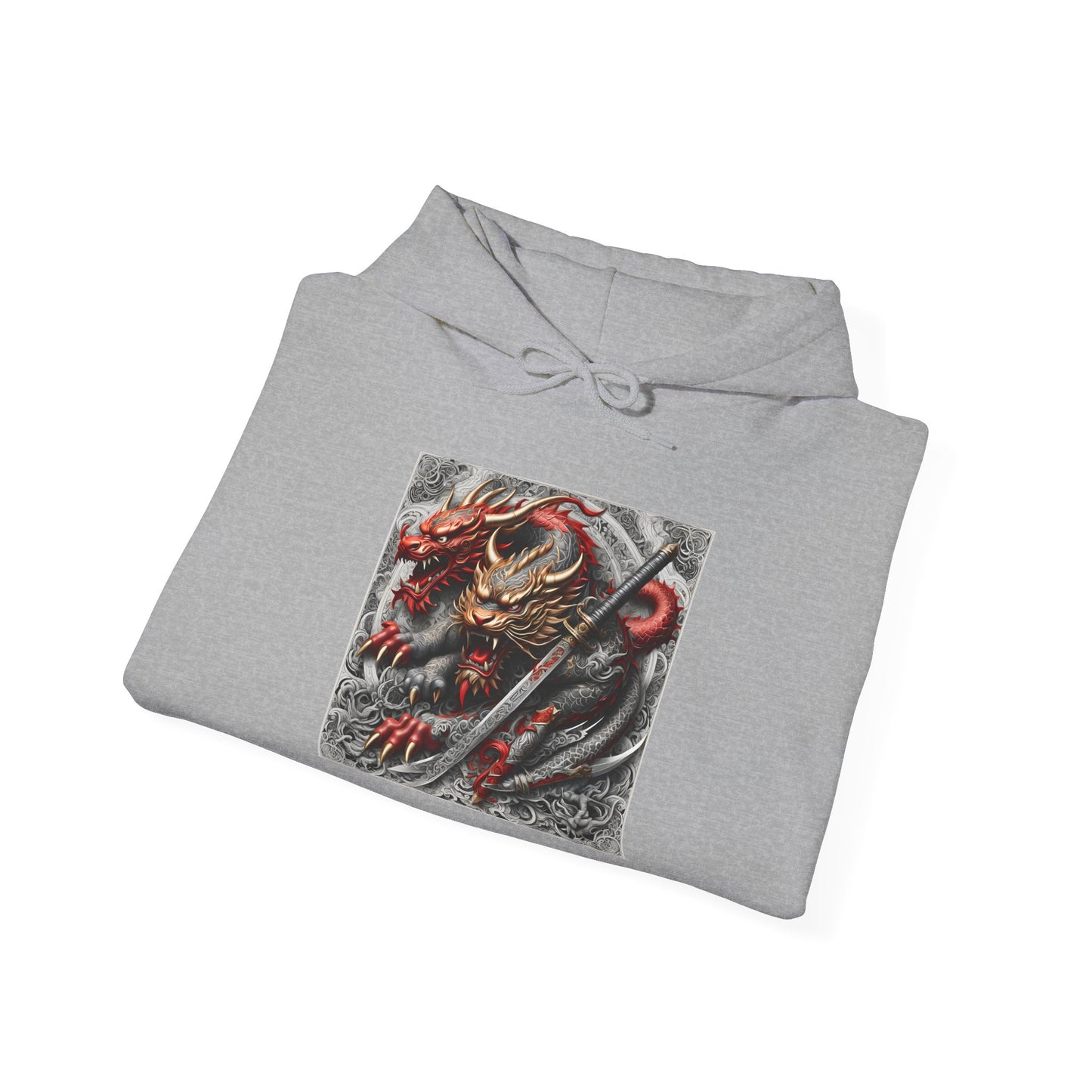 Dragon Warrior Hoodie - Japanese Demon Samurai Graphic Unisex Sweatshirt