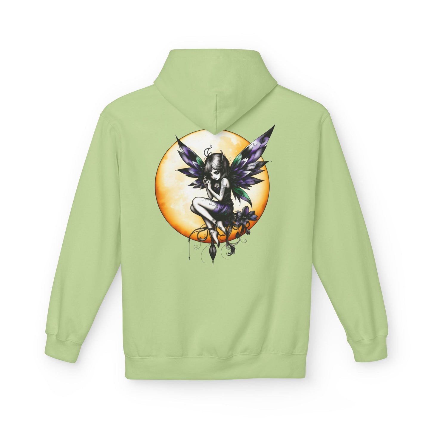 Fairy Moon Hoodie — Girl in the Moon - Fantasy Fairy with Crescent Moon Graphic