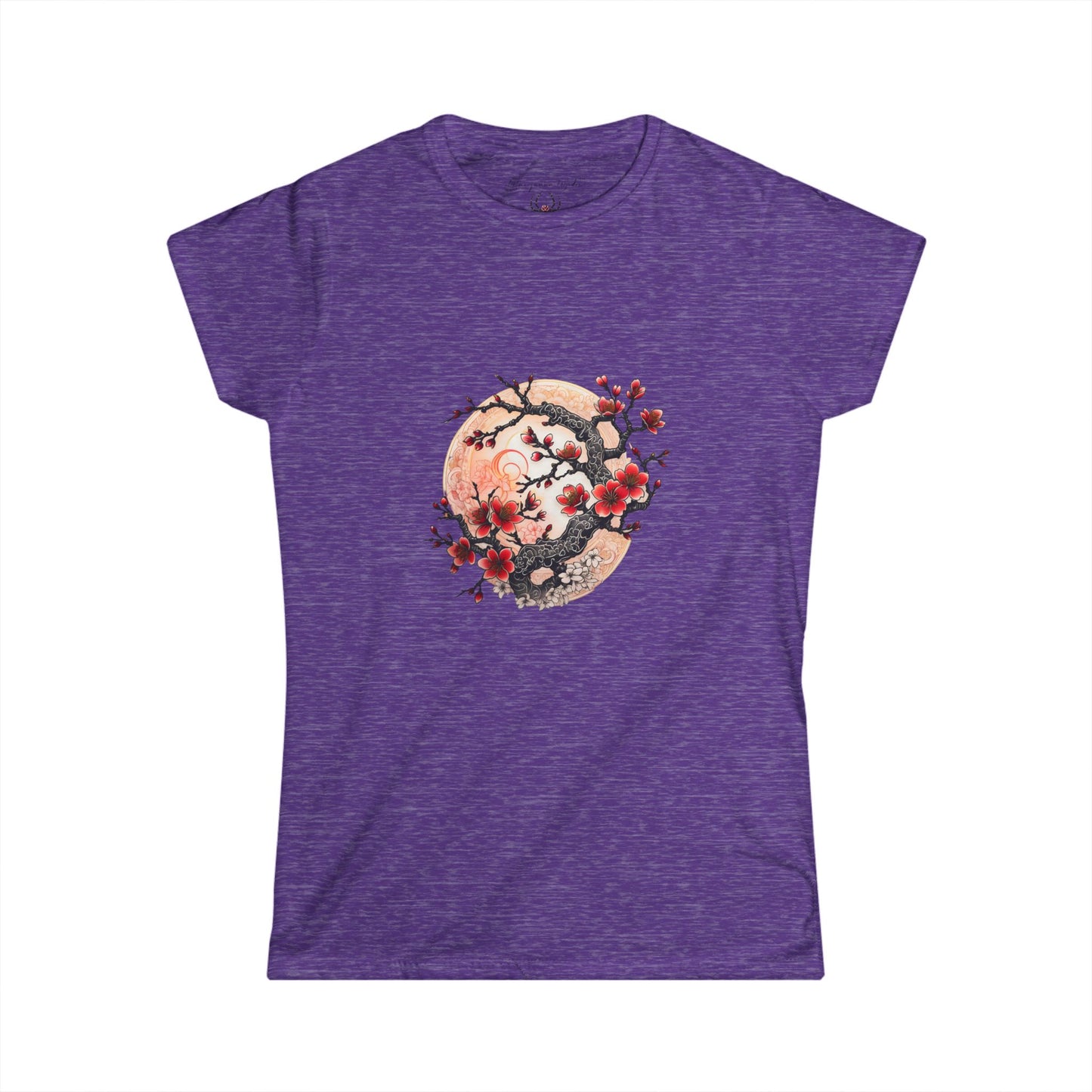 Cherry Blossom Yin Yang Tee — Floral Japanese Moon Graphic Shirt
