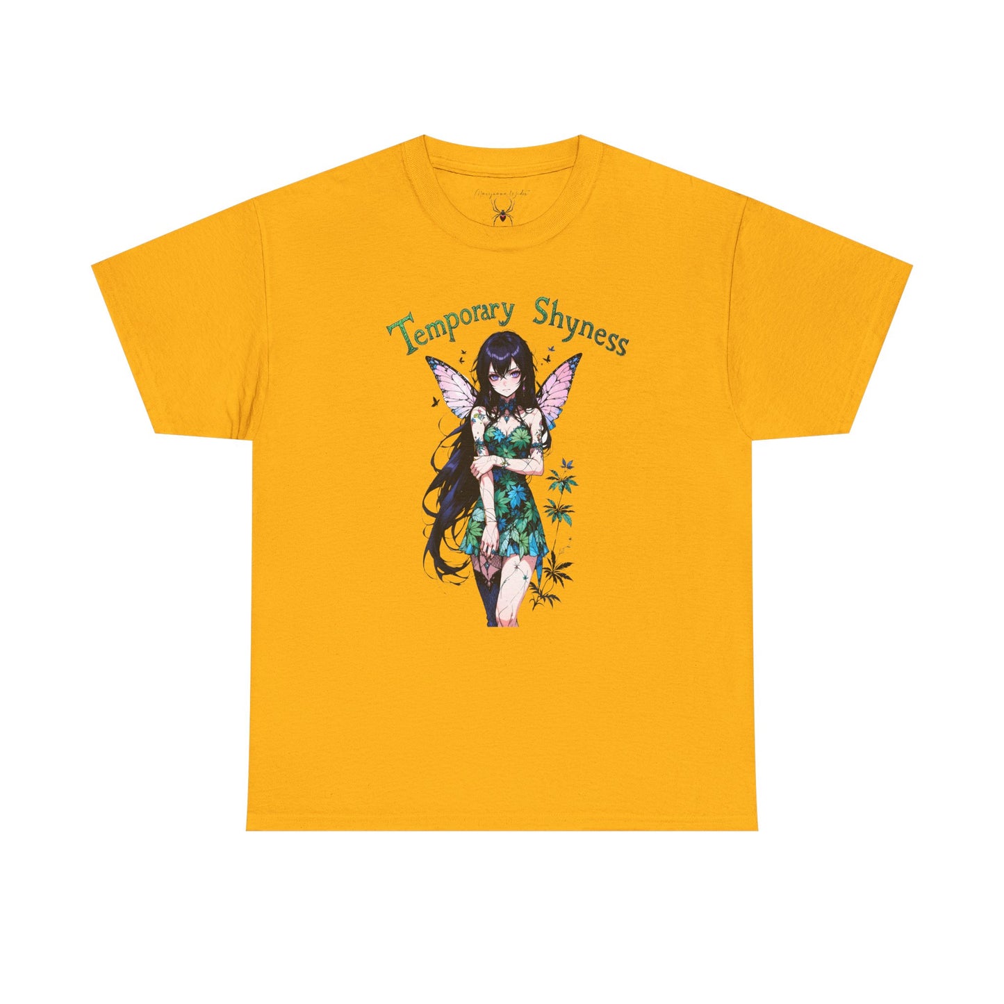 Fairy Anime T-Shirt — Temporary Shyness - Gothic Floral Winged Girl Graphic Tee - Unisex