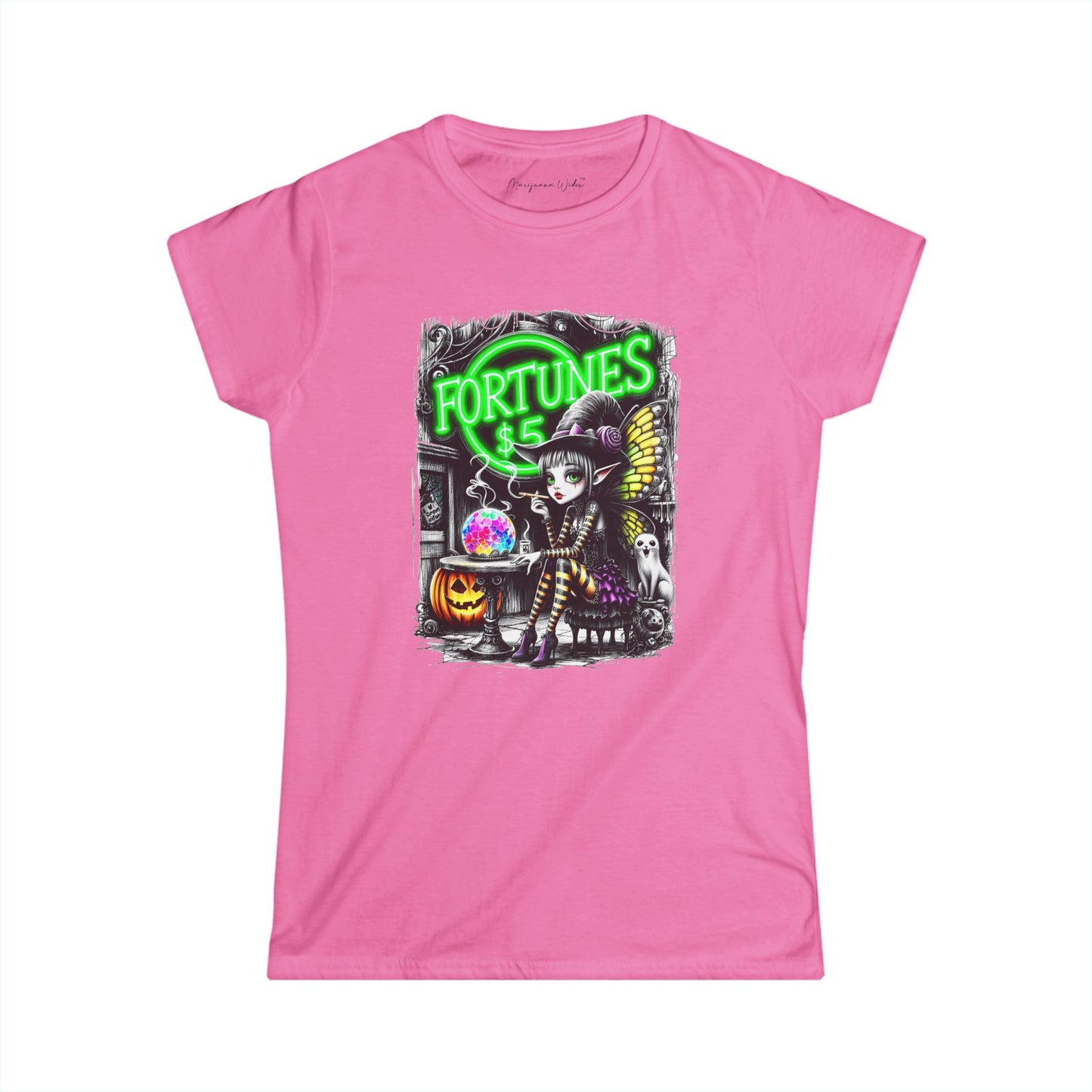 Halloween Fairy - Fortune Teller - Women's Softstyle T-Shirt - Marijuana Widow