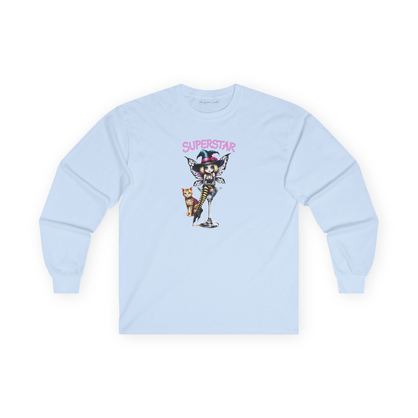 Halloween Fairy - Superstar - Fairy Witch and Cat - Unisex Long Sleeve Tee