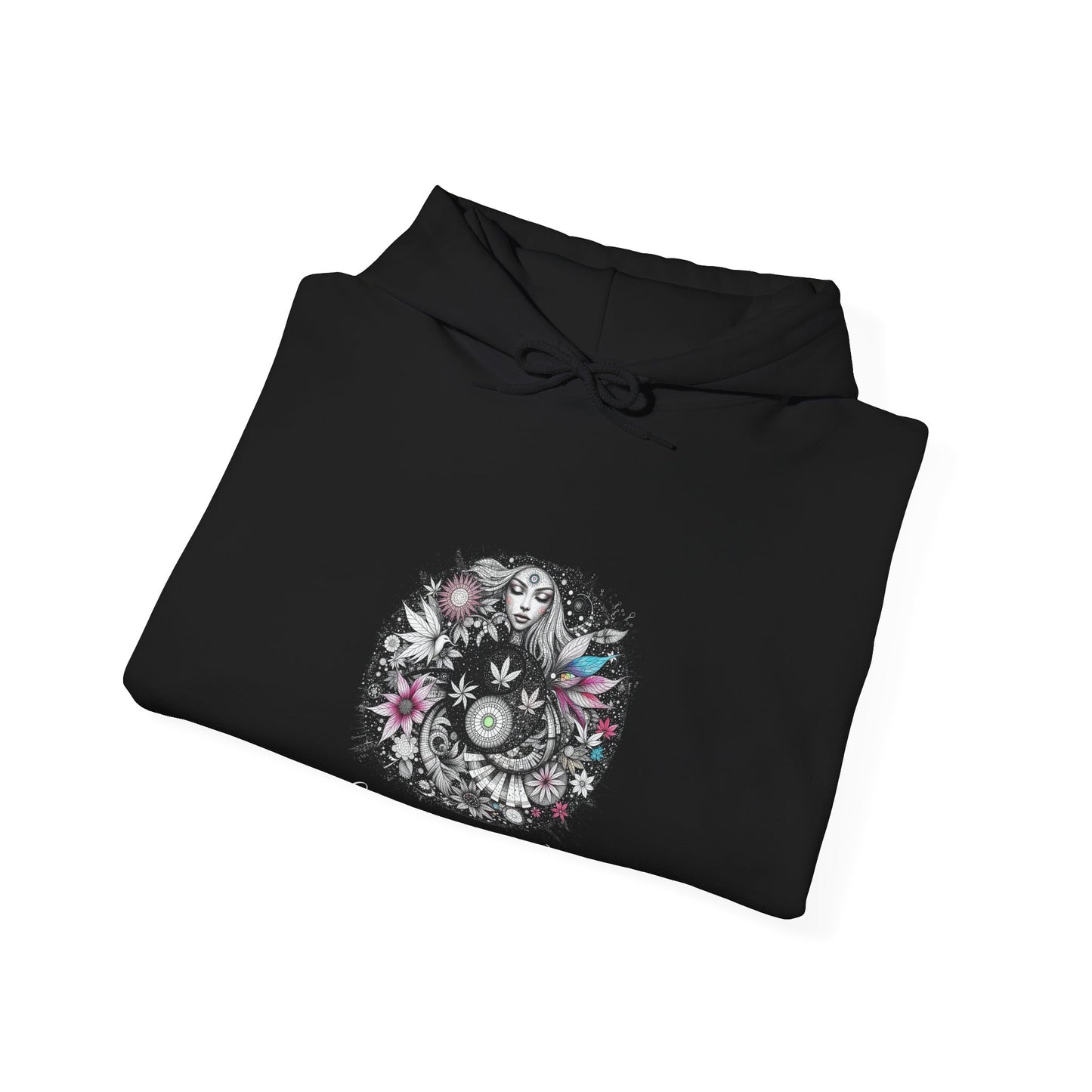 Angel Wings - Angel of Peace — Floral Gothic Spiritual Hoodie