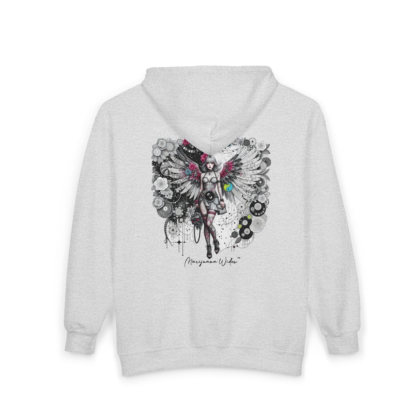 Angel Wings - Just A Girl - Graphic Full-Zip Hoodie