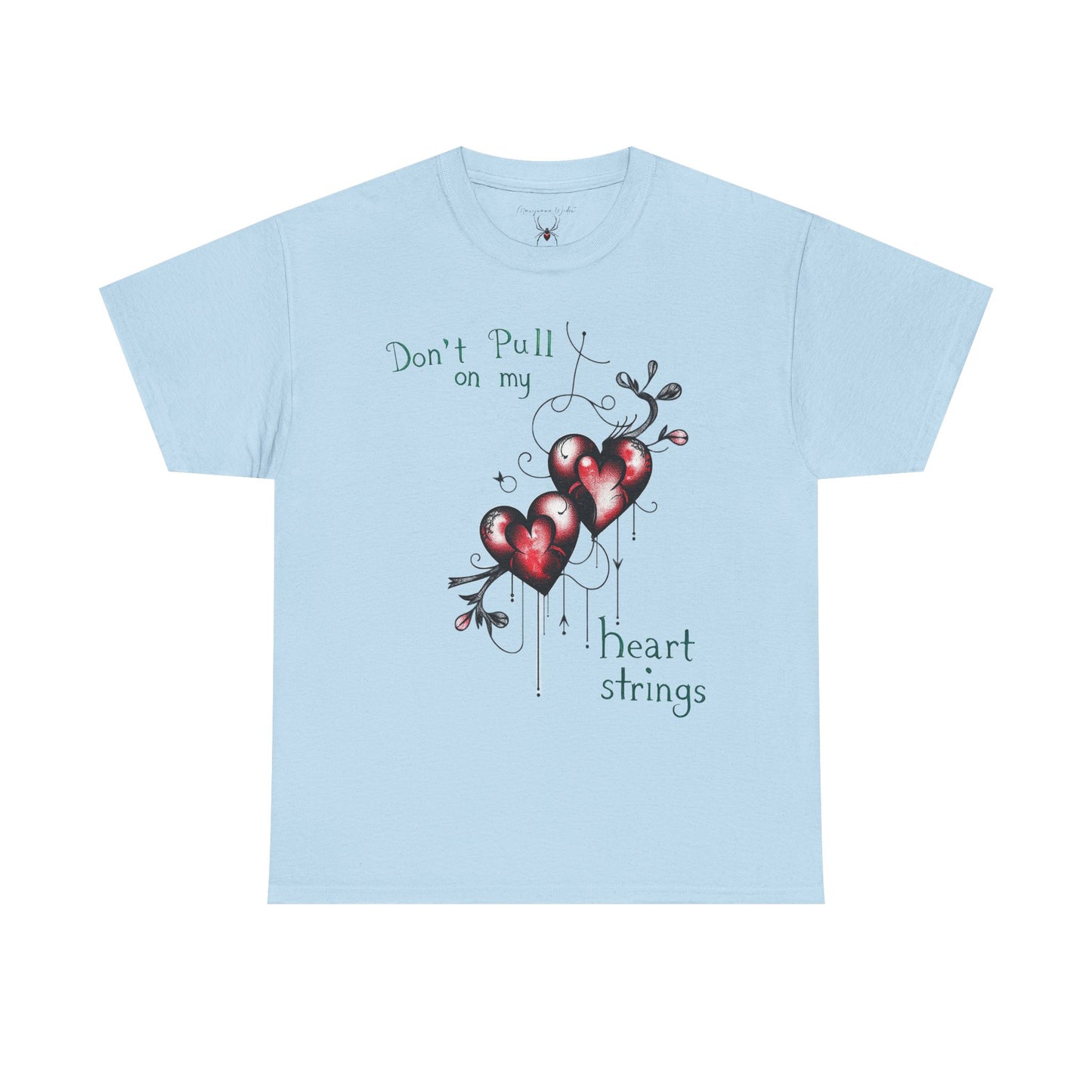 Heart String Graphic Tee — Romantic Red Hearts Tattoo-Style - Unisex T-Shirt