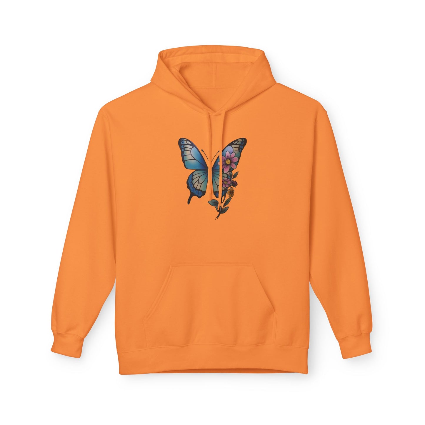 Butterfly Floral Hoodie — Women's Nature-Inspired Pullover