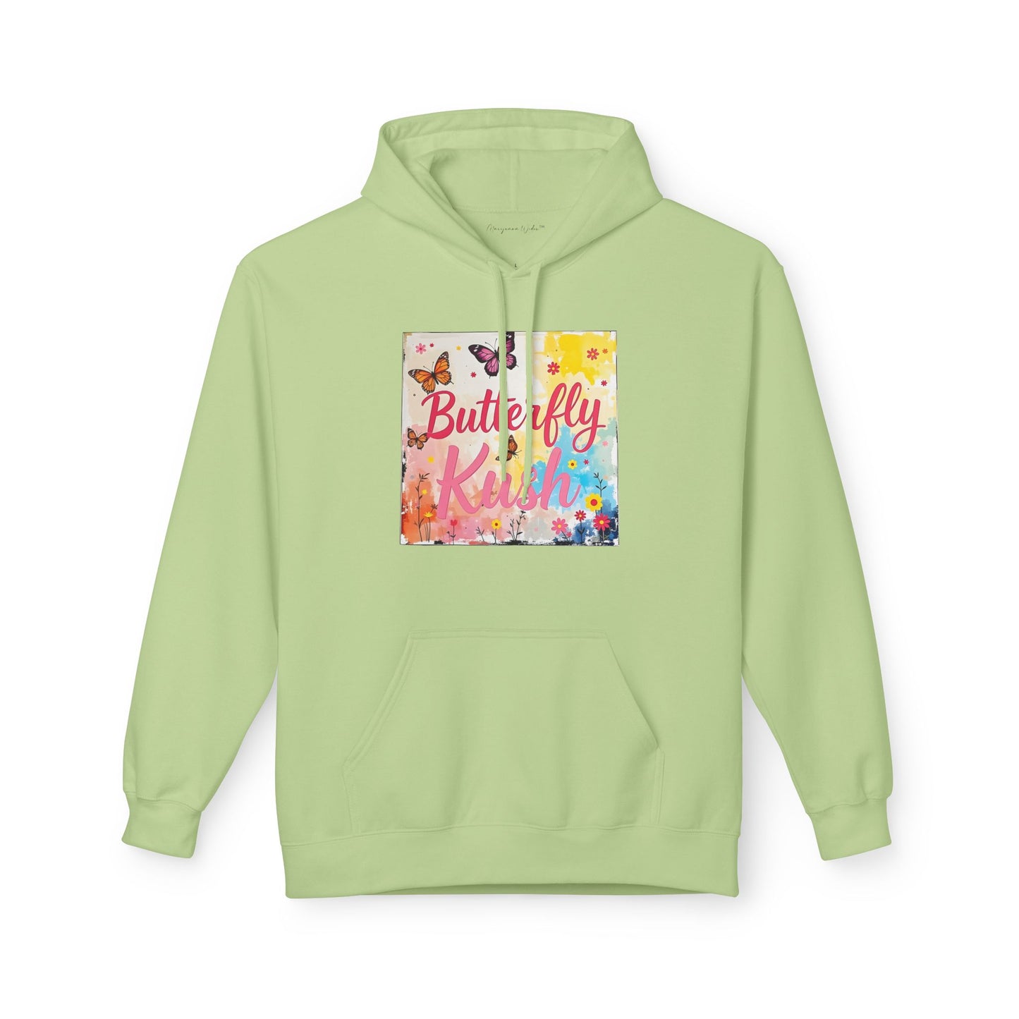 Butterfly Kush Hoodie - Floral Watercolor Comfort Unisex Sweatshirt