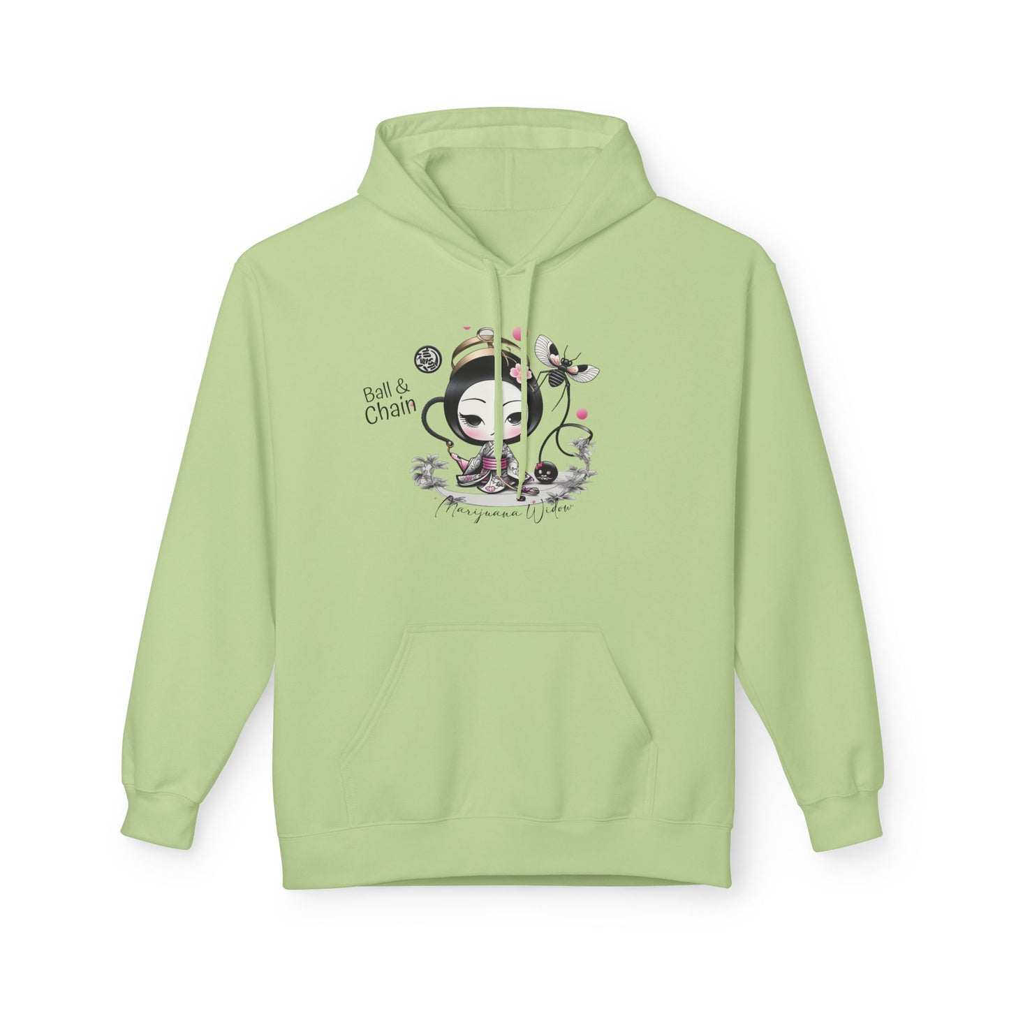 Geisha Angel — Ball & Chain - Kawaii Bamboo Garden Hoodie - Cute Graphic Unisex Sweatshirt