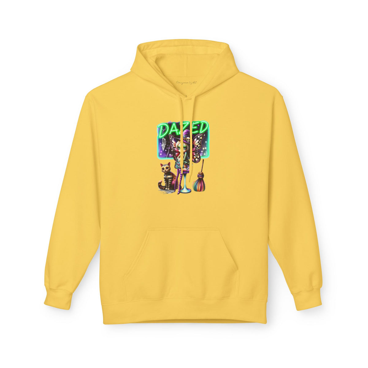 Halloween Fairy - Dazed - Retro Neon Unisex Hoodie - Marijuana Widow