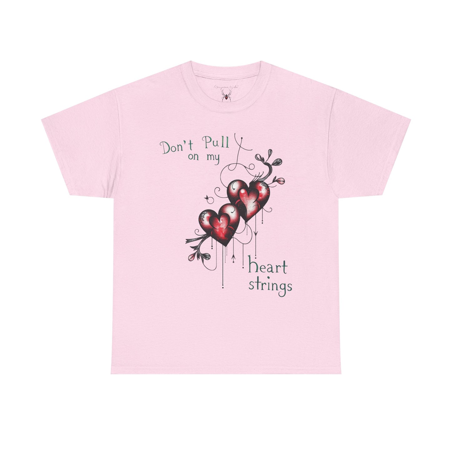 Heart String Graphic Tee — Romantic Red Hearts Tattoo-Style - Unisex T-Shirt