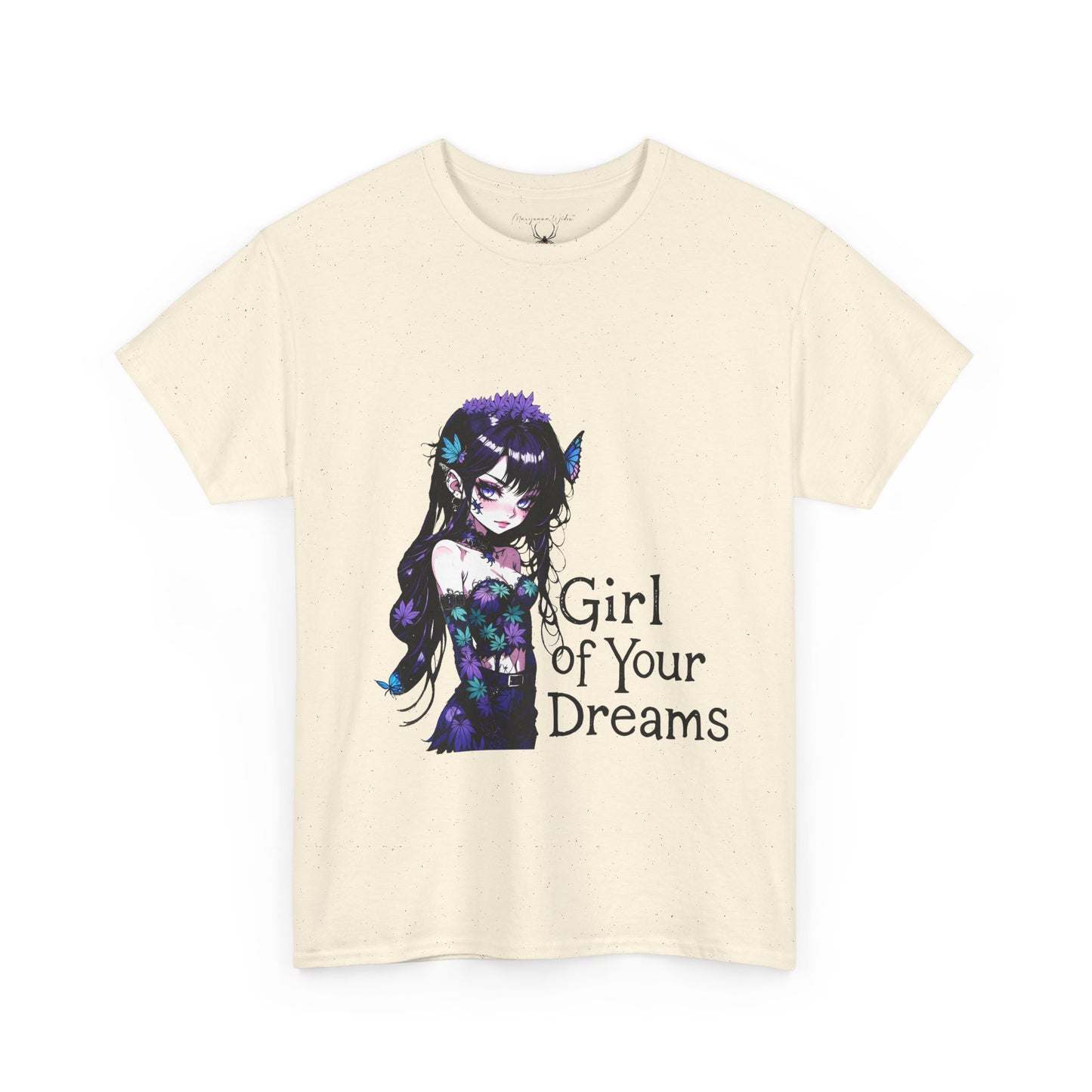 Anime Fairy Girl Tee — Violet Floral Graphic T-Shirt - Unisex