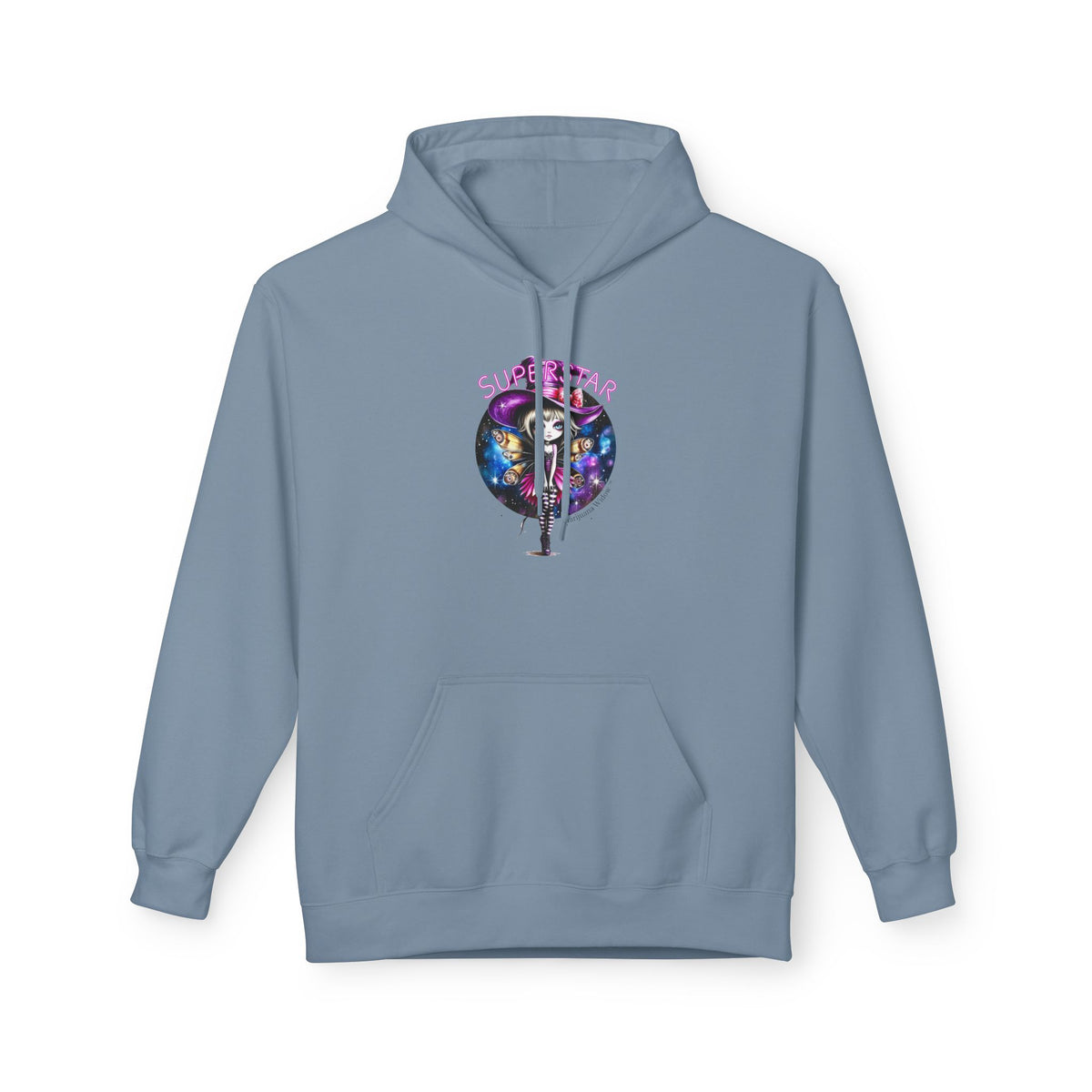 Backstage Pass Hoodie — Superstar Fairy - Neon Burlesque Theater Graphic Unisex Pullover - Marijuana Widow