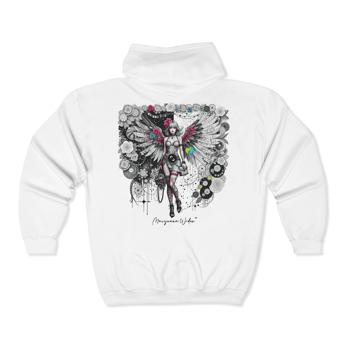 Angel Wings - Just A Girl - Graphic Full-Zip Unisex Sweatshirt