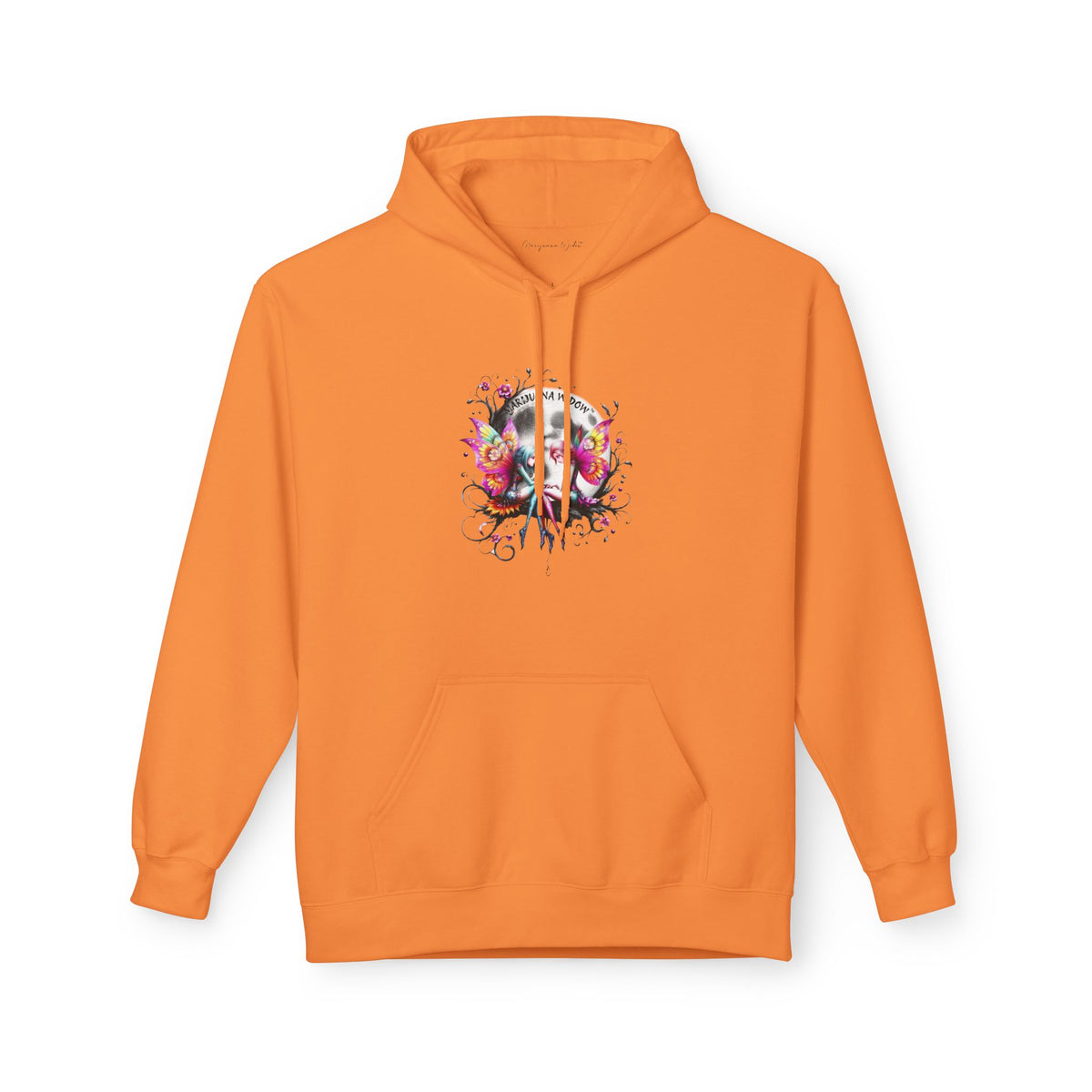Moon Fairy - Dreamin' Butterfly Hoodie — Vintage Floral Graphic Unisex Pullover - Marijuana Widow