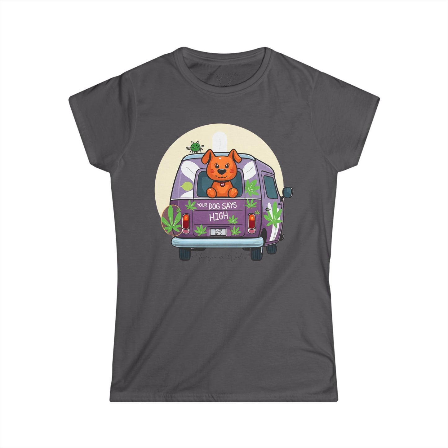 Camper Van High — Your Dog Says High - Purple Van - Women's Tee