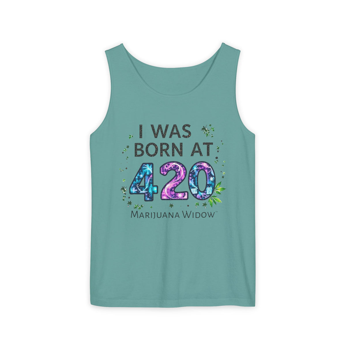 Born at 4/20 Tank Top – 'I Was Born At 420' Cannabis Graphic Tank - Unisex Tank Top - Marijuana Widow