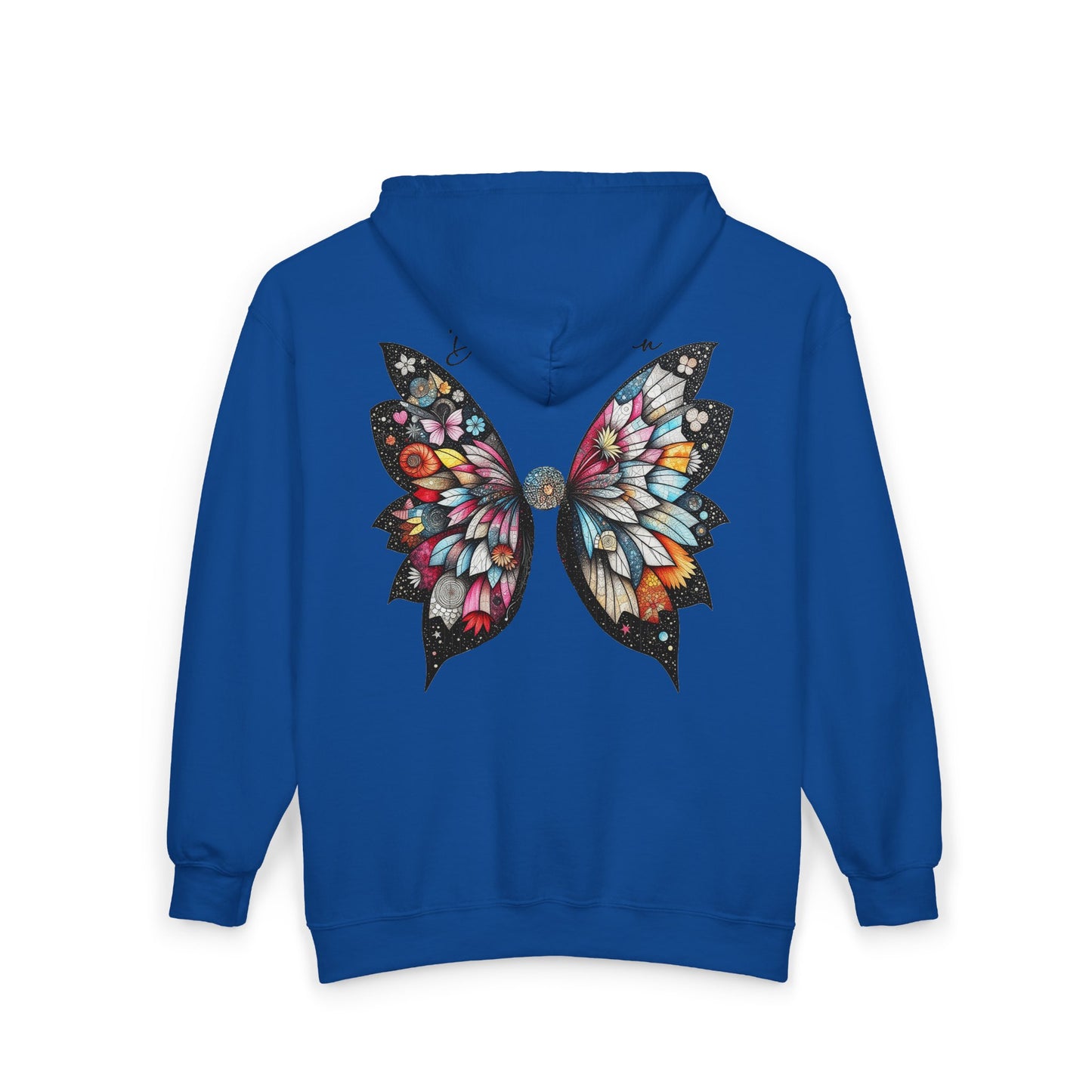 Fairy Butterfly Zip Hoodie - Dream Again - Full-Zip Unisex Sweatshirt