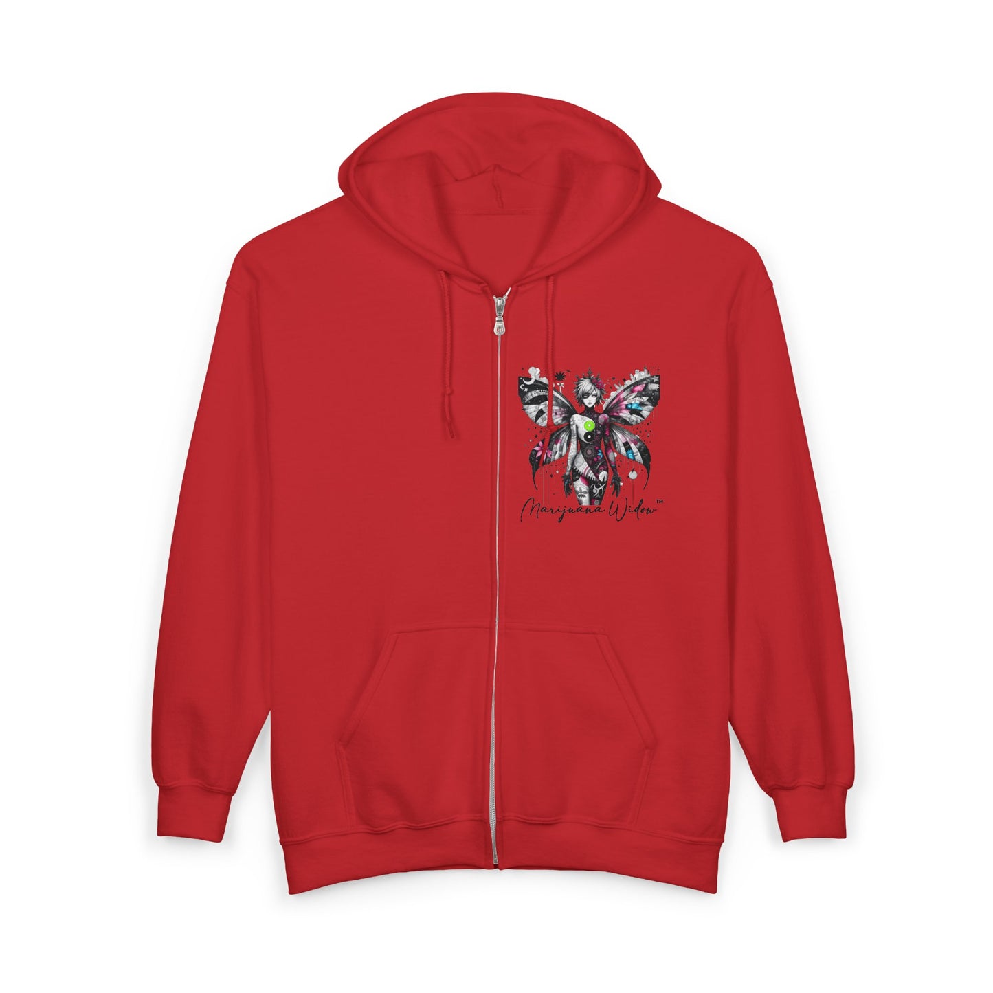 Fairy Butterfly Zip Hoodie - A Little Hope Goes a Long Way - Full-Zip Unisex Sweatshirt
